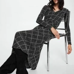 Beste recensies van 😍 Mango Jurk Geruite Gebreide Jurk 37087763 99 Dames Maat - L 🌟 -dameskleding Verkoop 550x825 87