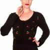 Coupon 🛒 Banned Dancing Days Cardigan -S- Drive Me Crazy Zwart/Rood 🔥