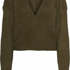 Hete verkoop 🎁 Noisy May NMBREE L/S WRAP KNIT Dames Trui - Maat M ⌛