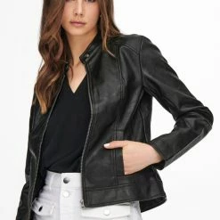 Hete verkoop ⌛ JDY JDYEMILY FAUX LEATHER JACKET OTW NOOS Dames Jas - Maat 38 😍 -dameskleding Verkoop 550x831