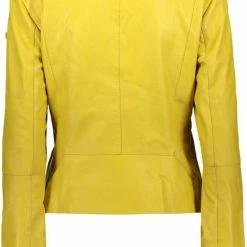 Flash-uitverkoop 👏 Donders Jas Leather Jacket 57459 Lemon 180 Dames Maat - 46 🛒 -dameskleding Verkoop 550x834 5